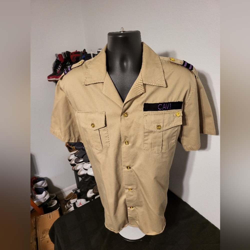 XL  Tan Cavi button up shirt